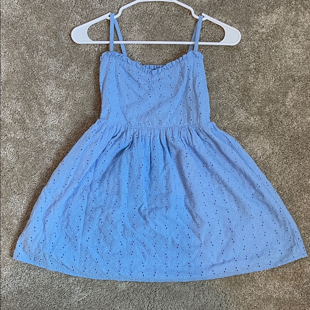 Janie and Jack Light Blue Eyelet Sundress